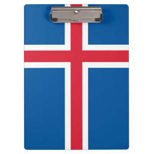 Patriotic Clipboard with flag of Iceland