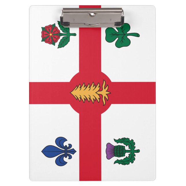 Patriotic Clipboard with flag of Montreal, Canada (Front)