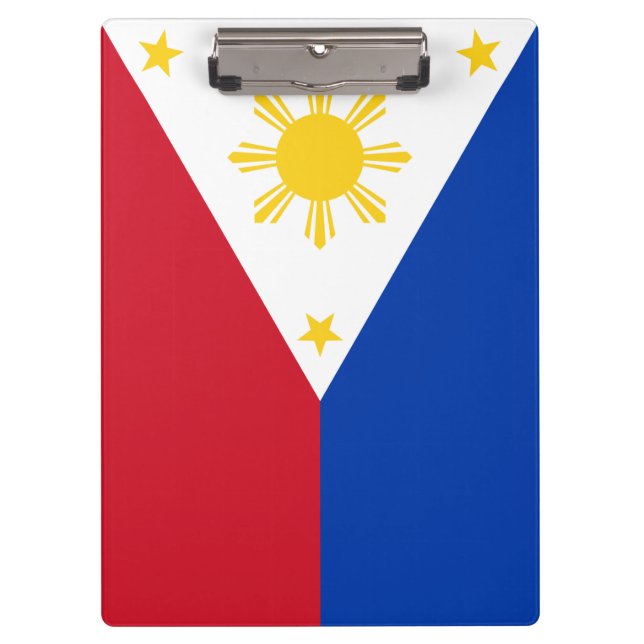 Patriotic Clipboard with flag of Philippines (Front)