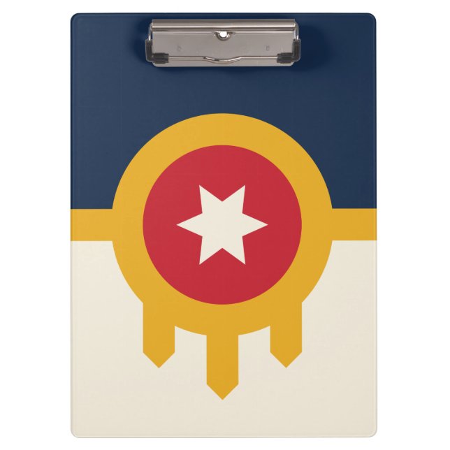 Patriotic Clipboard with flag of Tulsa, Oklahoma (Front)