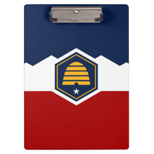 Patriotic Clipboard with flag of Utah, USA