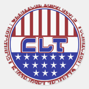 PATRIOTIC CLT CLINICAL LABORATORY TECH CLASSIC ROUND STICKER