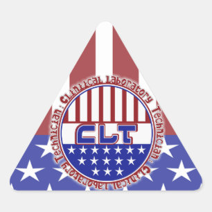 PATRIOTIC CLT CLINICAL LABORATORY TECH TRIANGLE STICKER