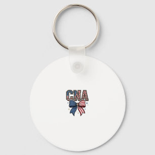 Patriotic CNA Bow Vintage Engraving Shirt Design_1 Key Ring