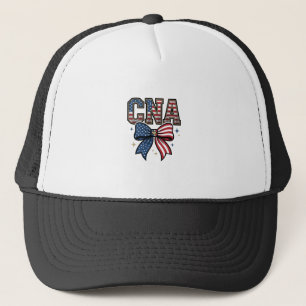 Patriotic CNA Bow Vintage Engraving Shirt Design_1 Trucker Hat
