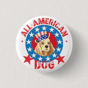 Patriotic Cocker 3 Cm Round Badge