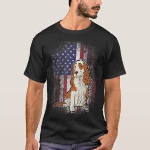 Patriotic Cocker Spaniel American Flag Dog Lover G T-Shirt