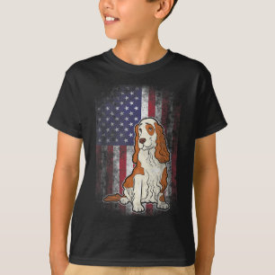 Patriotic Cocker Spaniel American Flag Dog Lover G T-Shirt