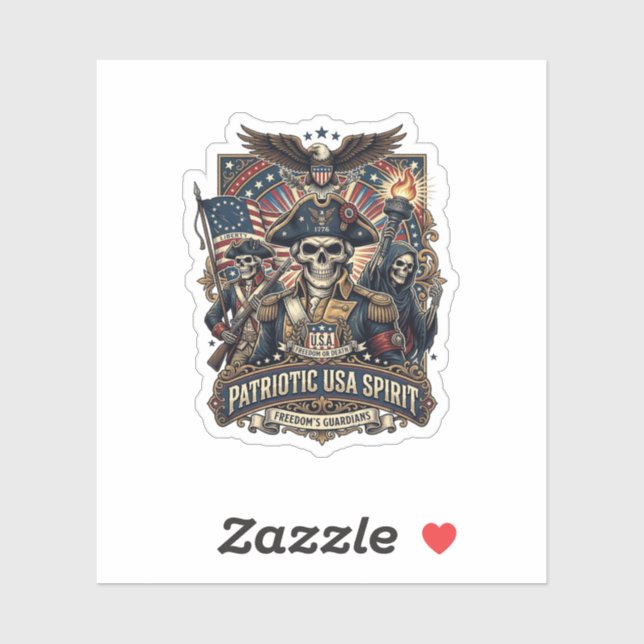 Patriotic Colonial Skull Commander Dark Patriot Sk (Sheet)