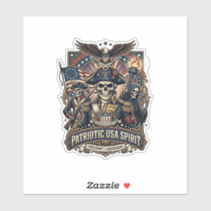 Patriotic Colonial Skull Commander Dark Patriot Sk