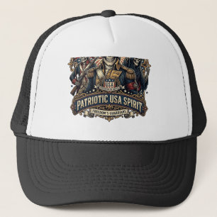 Patriotic Colonial Skull Commander Dark Patriot Sk Trucker Hat