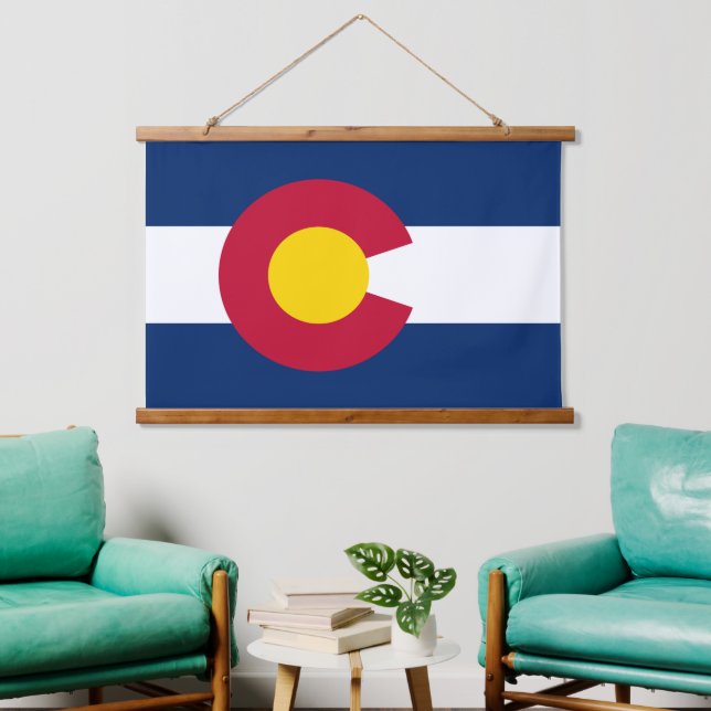 Patriotic Colorado Tapestry, Colorado Flag Hanging Tapestry (Living Room)