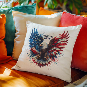 Patriotic Colors America Bold Eagle Cushion