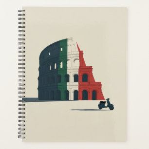 Patriotic Colosseum Notebook - Hard Cover Vespa Planner