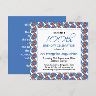 Patriotic CONGO DRC Customisable ANY AGE Birthday Invitation