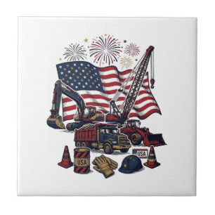 Patriotic Construction USA Vintage Tile