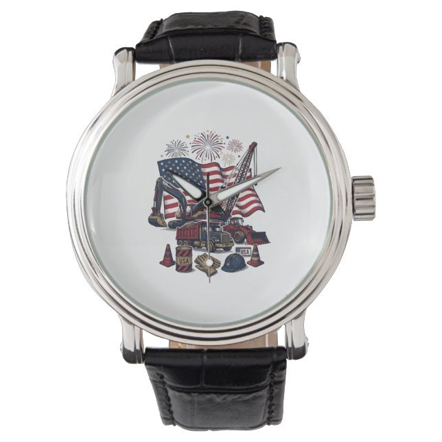 Patriotic Construction USA Vintage Watch (Front)