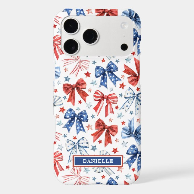 Patriotic Coquette Bows Monogrammed (Back)