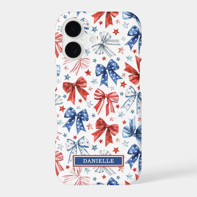 Patriotic Coquette Bows Monogrammed (Back)