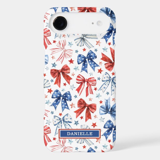 Patriotic Coquette Bows Monogrammed (Back)