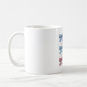 Patriotic Coquette Bows Vintage Vector Design_1 Coffee Mug