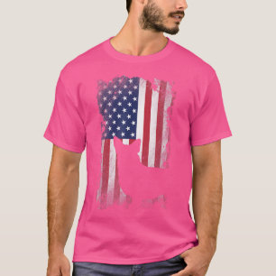 Patriotic Corgi American Flag Cool Dog Lover T-Shirt