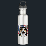 Patriotic Corgi American Flag Vintage Vector Desig 710 Ml Water Bottle<br><div class="desc">Patriotic Corgi American Flag Vintage Vector Design_1</div>