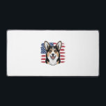 Patriotic Corgi American Flag Vintage Vector Desig Desk Mat<br><div class="desc">Patriotic Corgi American Flag Vintage Vector Design_1</div>