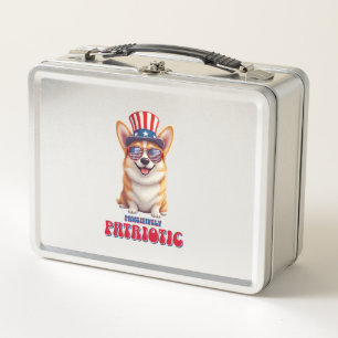 Patriotic Corgi - Pawsitively Patriotic Metal Lunch Box