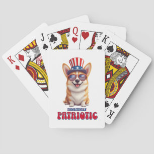 Patriotic Corgi - Pawsitively Patriotic Playing Cards