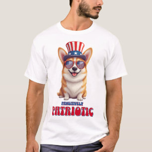 Patriotic Corgi - Pawsitively Patriotic T-Shirt