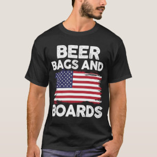 Patriotic Cornhole Player 4th Of July Beer Bags An T-Shirt