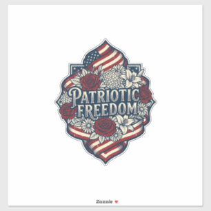Patriotic Cottage Garden Vector Graphic Tee_1