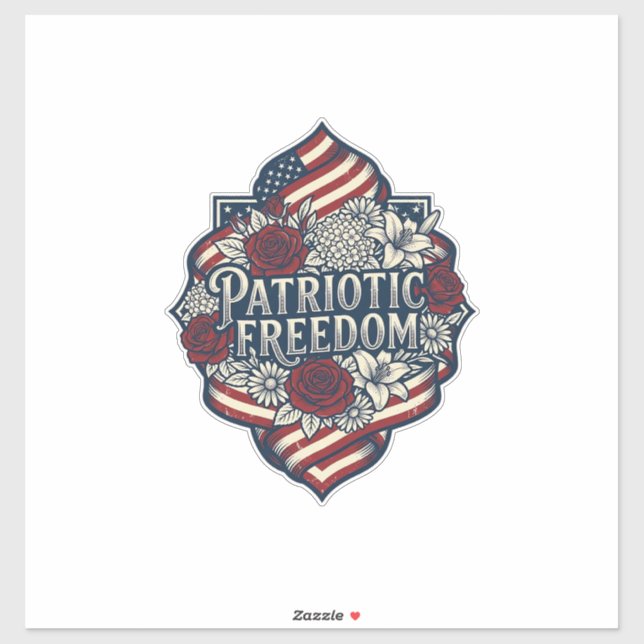 Patriotic Cottage Garden Vector Graphic Tee_1 (Sheet)