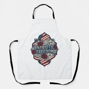 Patriotic Cottage Garden Vector Graphic Tee_1 Apron