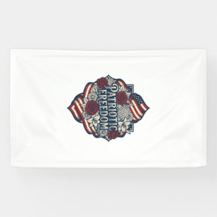 Patriotic Cottage Garden Vector Graphic Tee_1 Banner