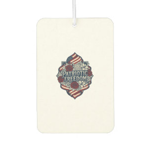 Patriotic Cottage Garden Vector Graphic Tee_1 Car Air Freshener