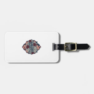 Patriotic Cottage Garden Vector Graphic Tee_1 Luggage Tag