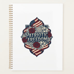 Patriotic Cottage Garden Vector Graphic Tee_1 Planner