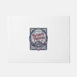Patriotic Cottage Garden Vector Graphic Tee Doormat