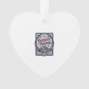 Patriotic Cottage Garden Vector Graphic Tee Ornament