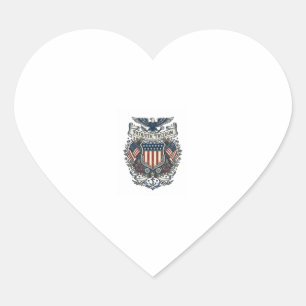 Patriotic Cottagecore America Vector Graphic Tee Heart Sticker