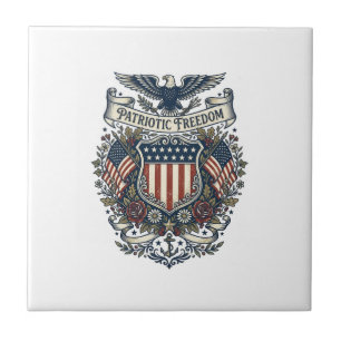 Patriotic Cottagecore America Vector Graphic Tee Tile