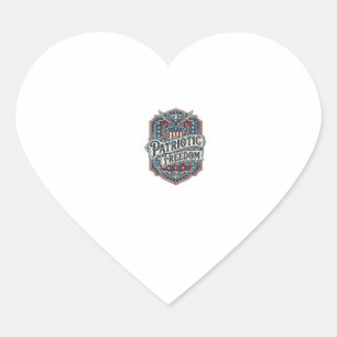 Patriotic Country Gospel Vector Graphic Tee Heart Sticker