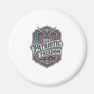 Patriotic Country Gospel Vector Graphic Tee Magnet