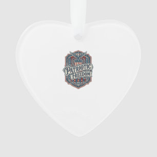 Patriotic Country Gospel Vector Graphic Tee Ornament