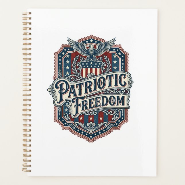 Patriotic Country Gospel Vector Graphic Tee Planner (Front)