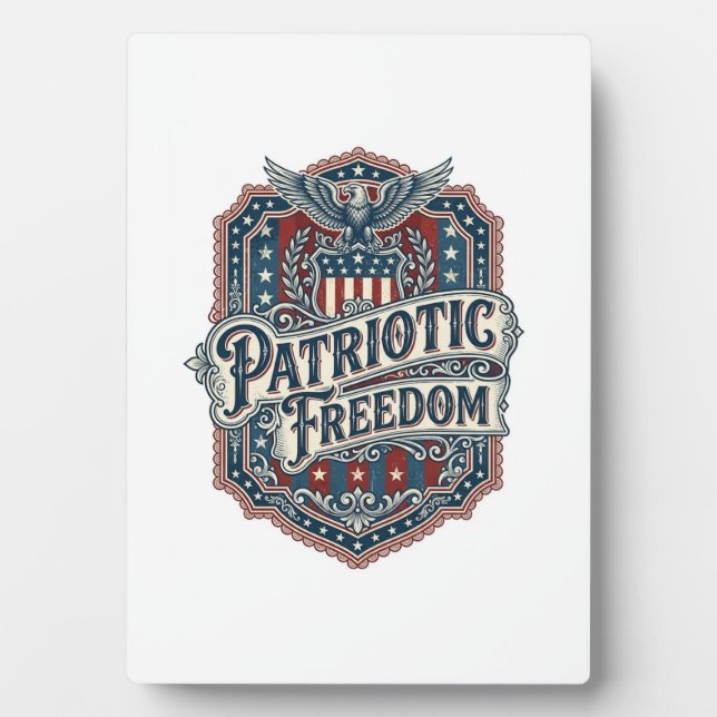 Patriotic Country Gospel Vector Graphic Tee Plaque (Front)