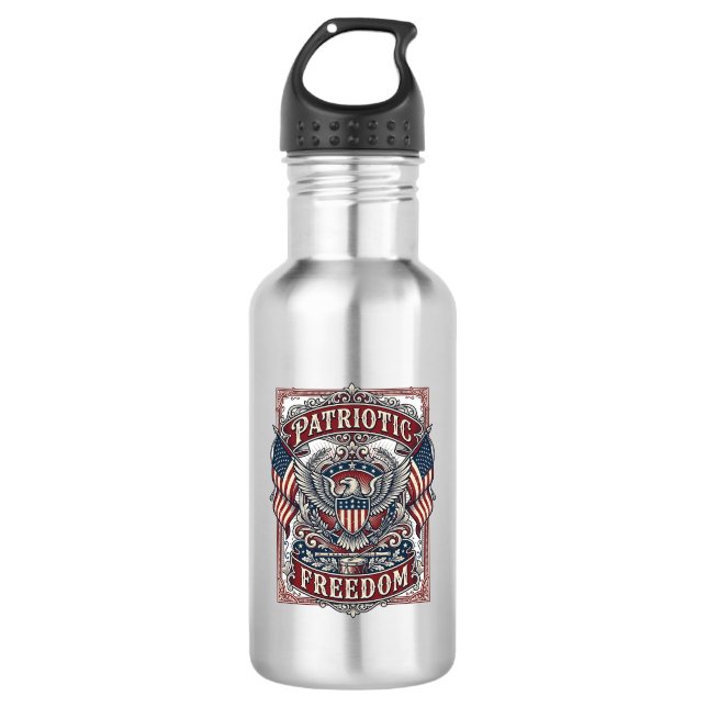Patriotic County Parade Vector Graphic Tee_1 532 Ml Water Bottle (Front)