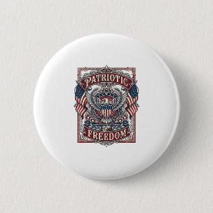 Patriotic County Parade Vector Graphic Tee_1 6 Cm Round Badge